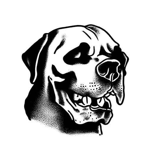 Skull With Rottweiler Paw