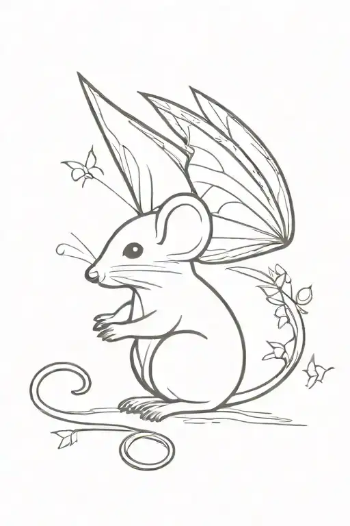 Mouse With Fairy Wings