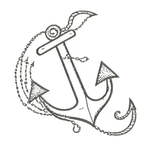Anchor Black Glitter