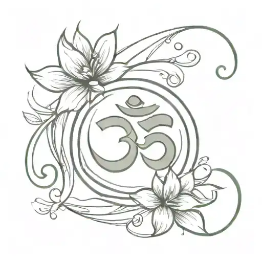 Om Complete Cover Up Tattoo Design
