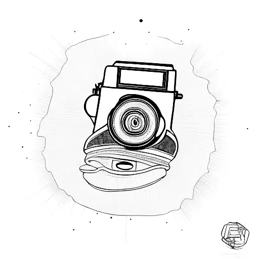 A Camera Shutter Opening Up To Reveal A Vibrant Sunset