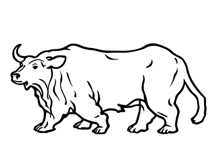 Bull And Bear Tattoo Design