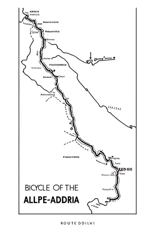 I Want The Route Of The Alpe-adria Bicycle Trail Map With Some Realistic Mountain Lines
