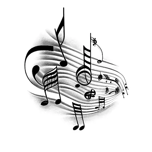 Music Notes Cascading