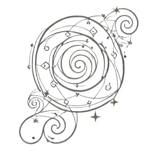 Spiral And Star In Middle Surrounded