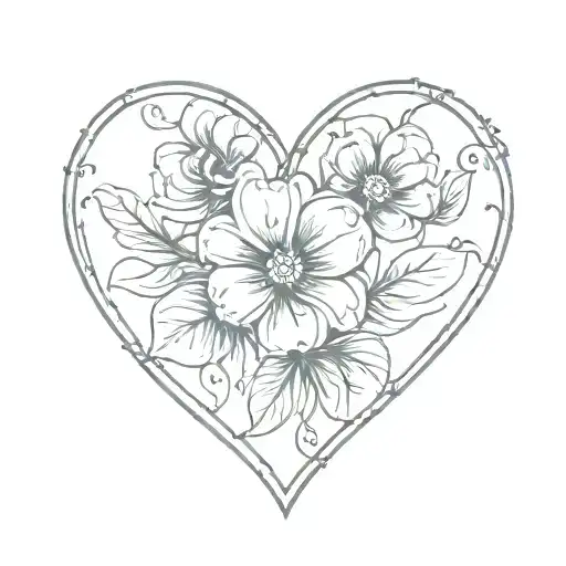 Small Heart Flower Intertwined