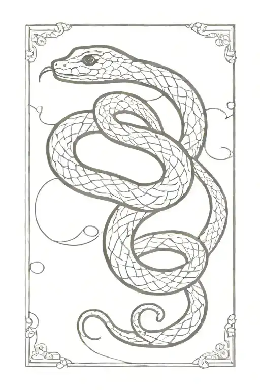 Simple Small Snake Tatoo Design