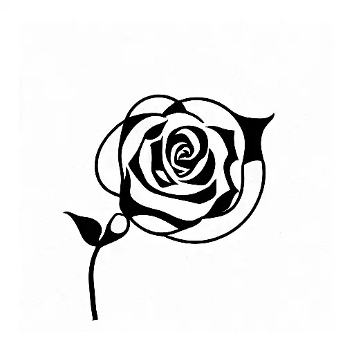 Letter C With A Rose