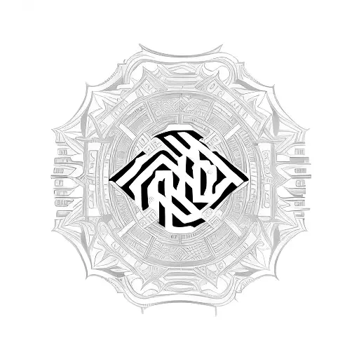 The Follow Text In A Roman And Geometric Style