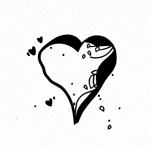 Broken Heart That A Plant Is Coming Out Of It