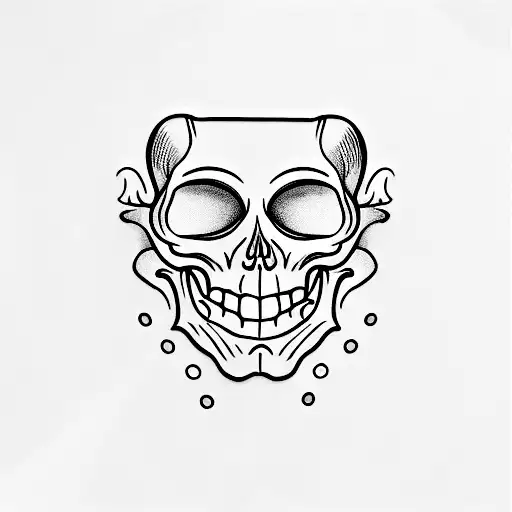 Skeleton Jaw With Cigarette Hanging Out