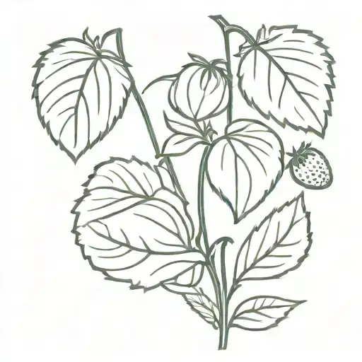 A Strawberry Plant With A Meaning Of Self Love