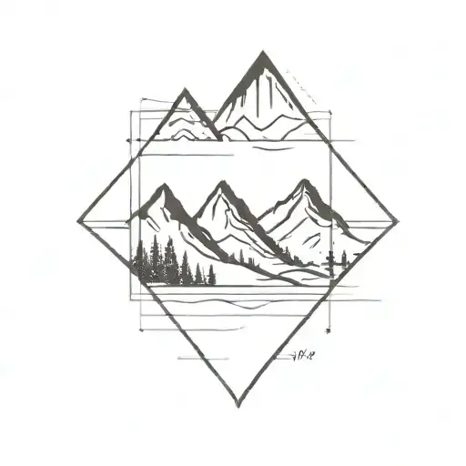 Mountain Range With Book Pages As The Peaks