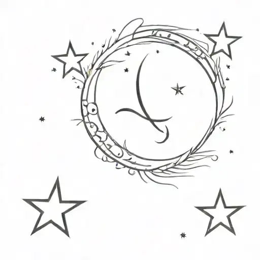 The Sun And Stars With The Word Lazie