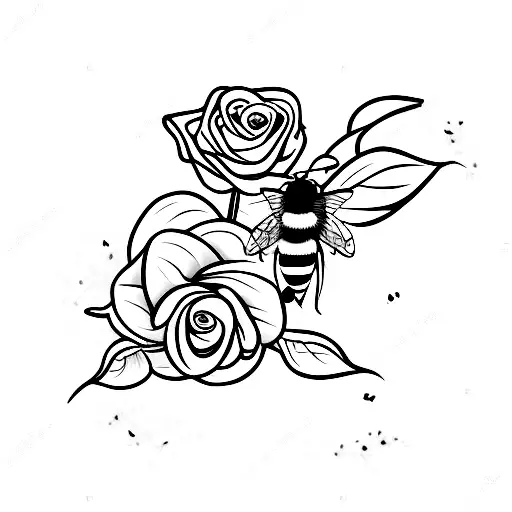 Princess Holding A Rose With A Bumble Bee On It