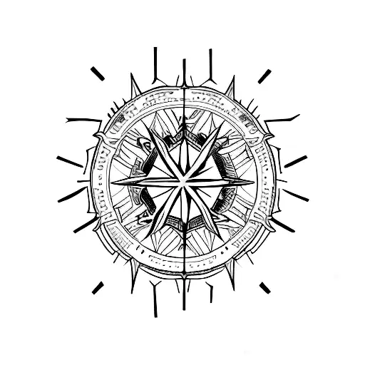 Half Snowflake Half Compass