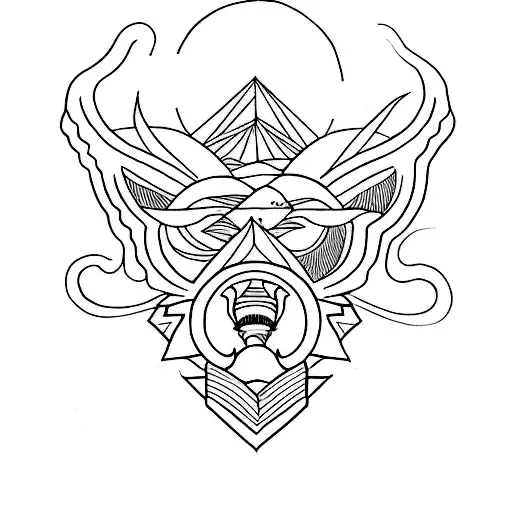 Design A Minimalist Tattoo Showcasing Different Paint Colors Mixing Together