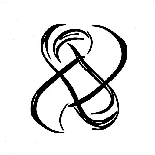 Infinity Symbol With Letter C And Letter J