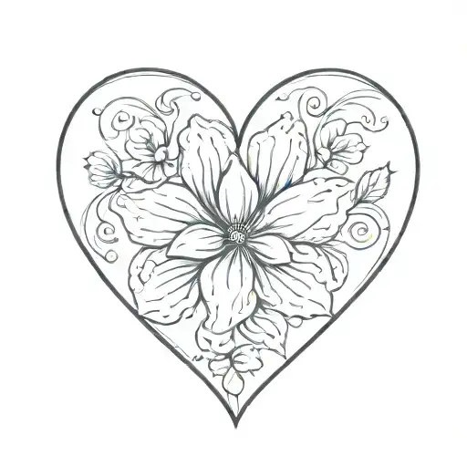 Small Heart Flower Intertwined