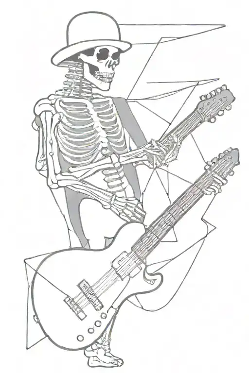 Skeleton Slash Playing Guitar Solo