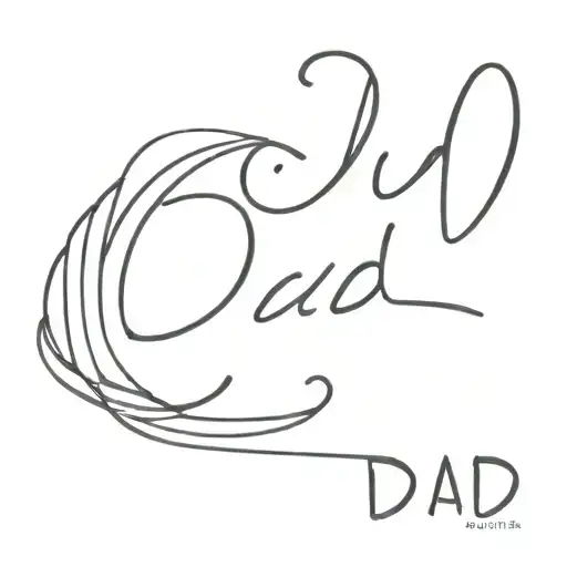 Pencil Writing The Word Dad Heartbeat