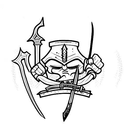 A Barbarian Holding A Sword