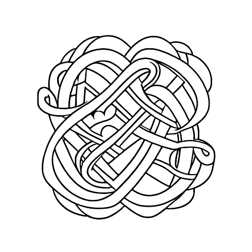 An Abstract Representation Of The Letter A Intertwined With A Heart
