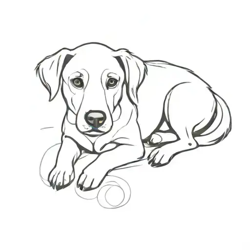 Pet Dog Memorial Tattoo Design