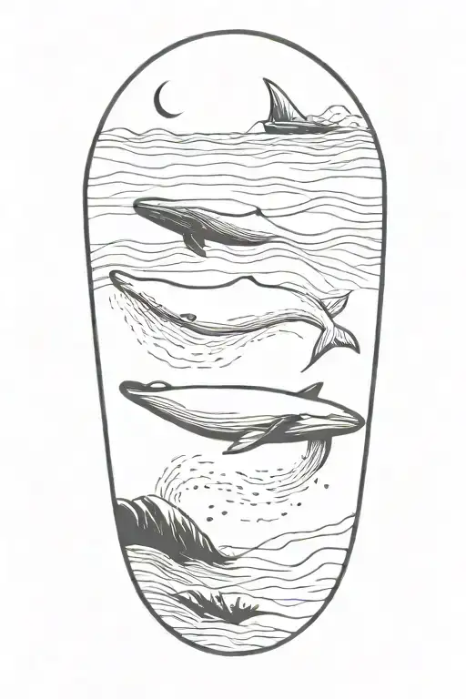 Single Whale Falling To The Ground