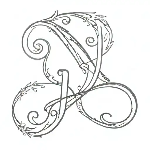 Jk Initial Tattoo Design