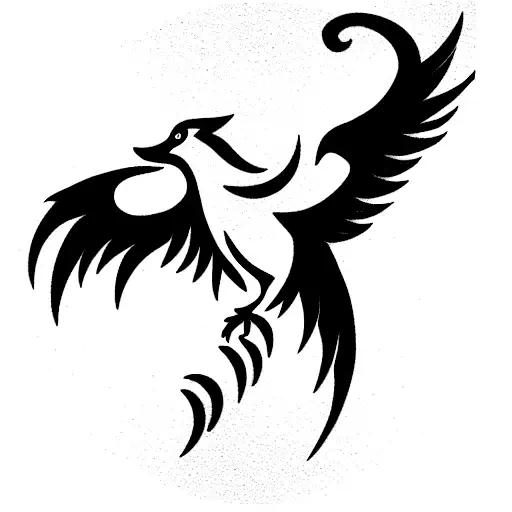 Phoenix And Wolf Side By Side