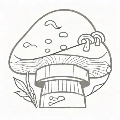 Mushroom Chef Hat With A Cross Incorporated Into The Design