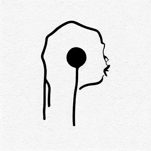 Suminagashi Abstract On Neck