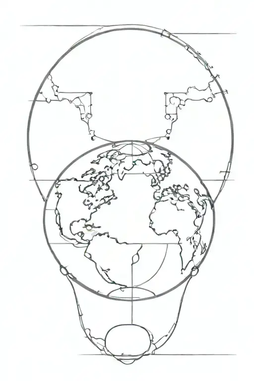 Globe With Sav World In The Middle