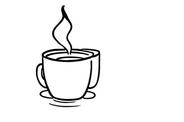 A Minimalist Coffee Cup With A Paintbrush Handle