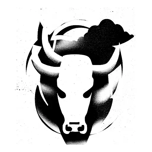 Bull Running Into Storm