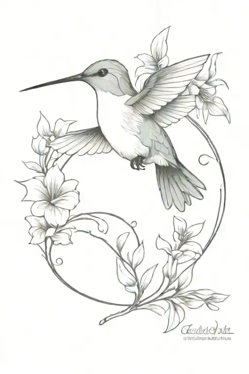 Hummingbird With 3-26-1967 In Roman Numerals