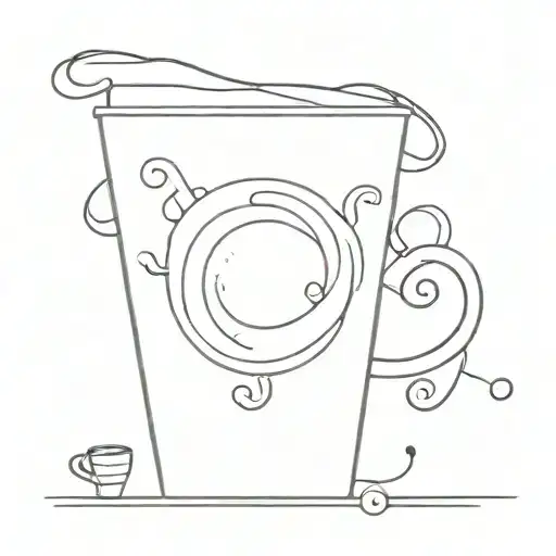 Coffee Cup Surrounded By Thinks