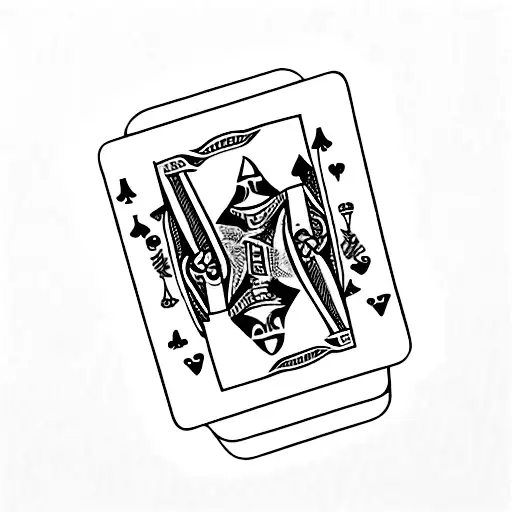 Poker Card On Flour Dead