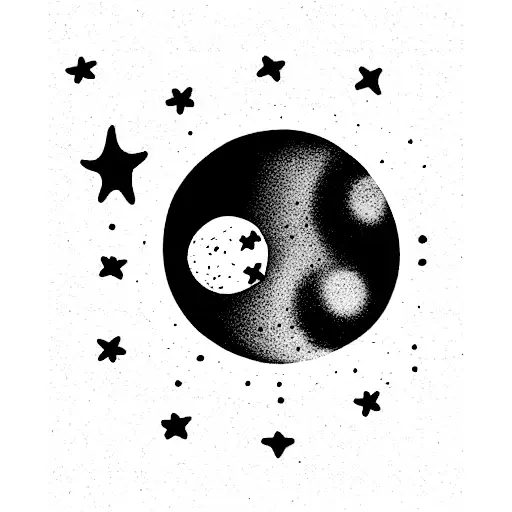 Moon Holding Hands With Star