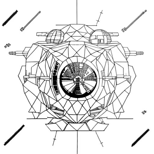 A Minimalist Tattoo Of The Death Star