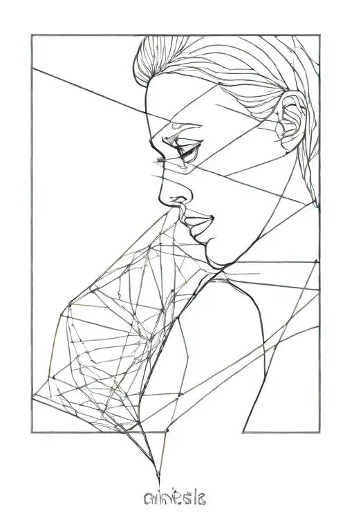 Double Side Profile Abstract Lines Going