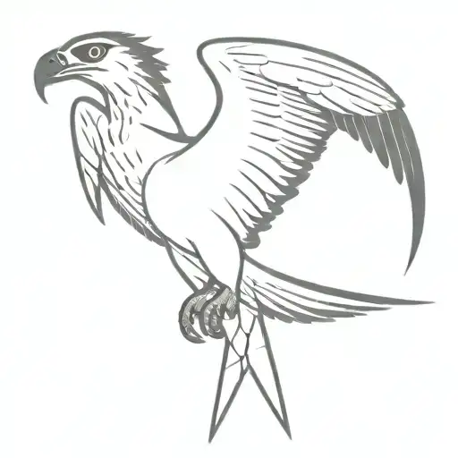 Osprey Bird Flying With Fish In Talons