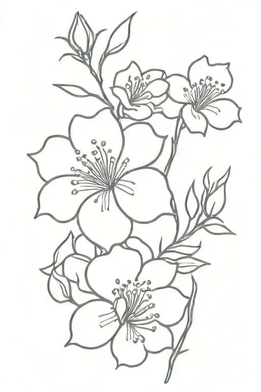 Rose Honeysuckle Cherry Blossoms