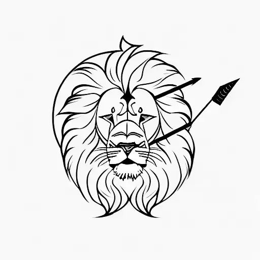 A Lion And An Arrow