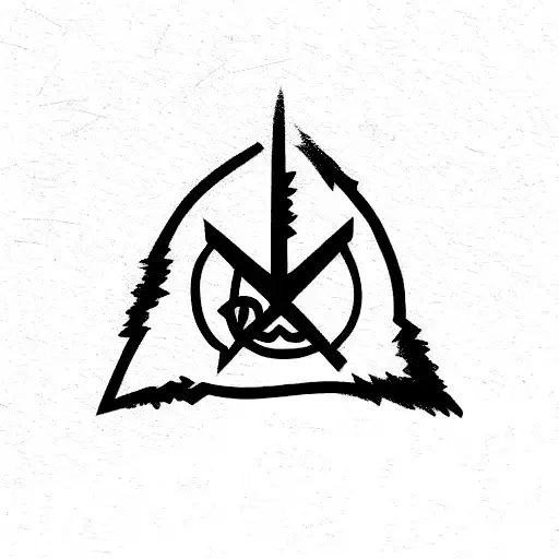 Deathly Hallows Symbol With Memento Mori Hands