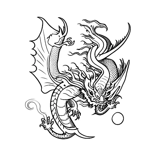 Dragon Sobrevolando Saturno