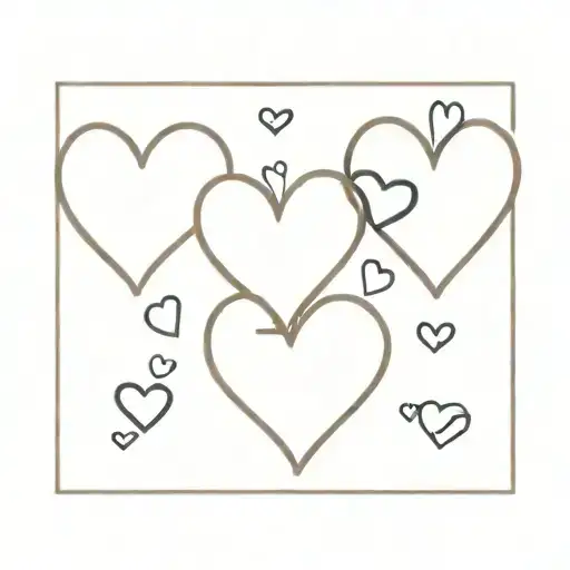 3 Hearts Card