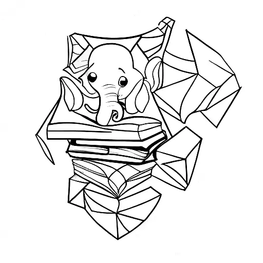 A Constellation Of Books Forming The Shape Of An Elephant