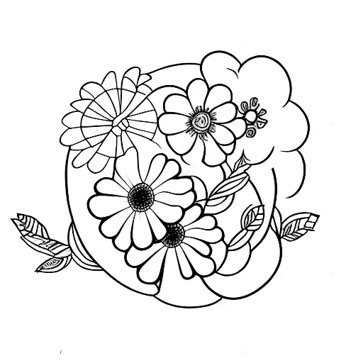 The Word Givara In A Pretty Way With Flowers Surrounding Each Letterp